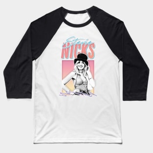 Stevie Nicks Retro Aesthetic Style Fan Design Baseball T-Shirt